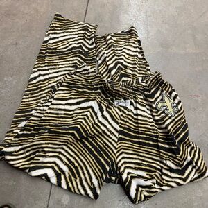Zubaz Zebra New Orleans Saints Print Lounge Pants